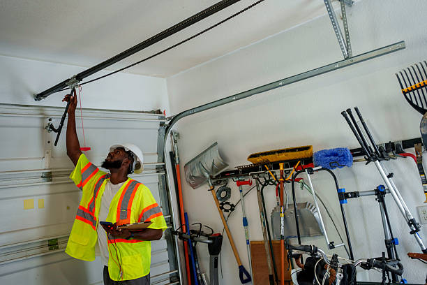 Professional Garage Door Panel Replacement technician working in Hastings, PA